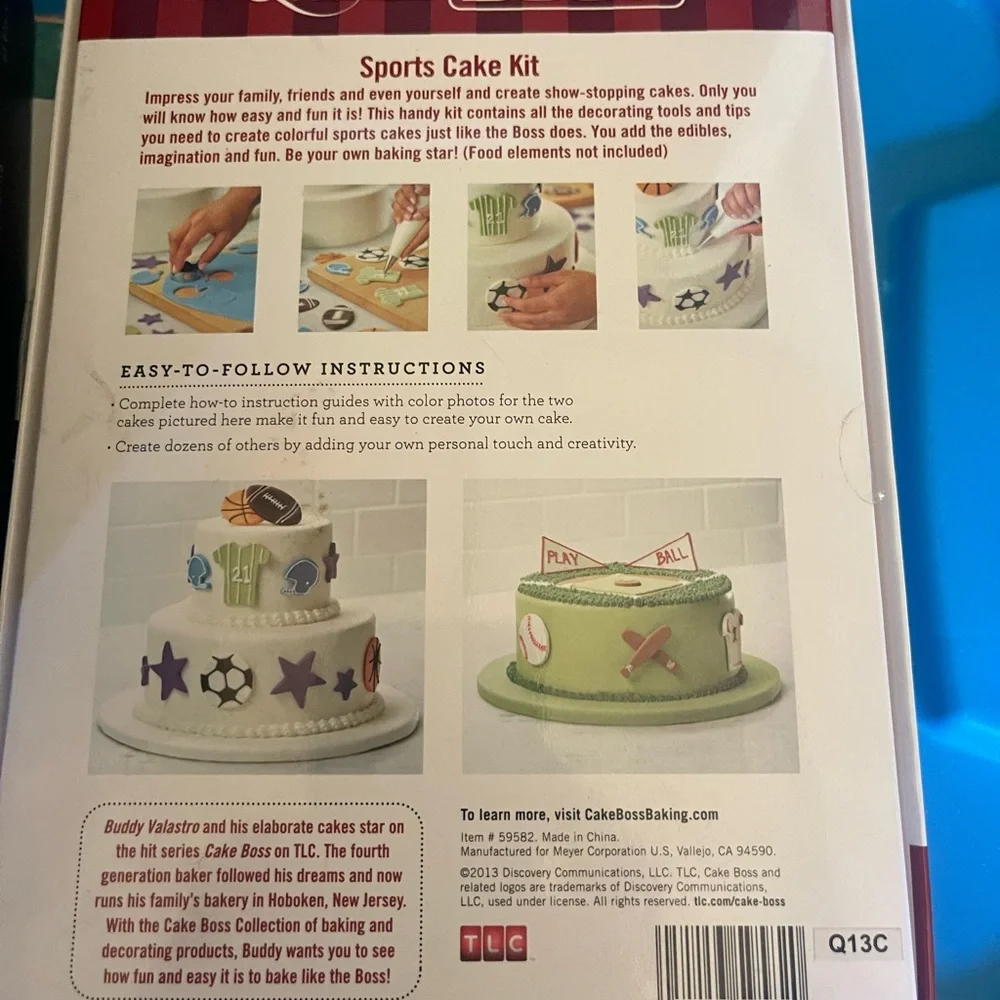 NWT! Cake Boss Sports Cake Kit - 28 Piece Decorating Kit